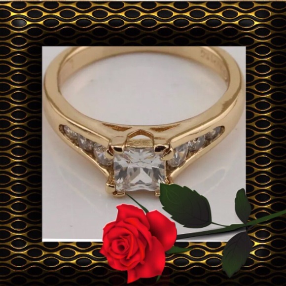 🌺🌴🌺 GOLD FILLED CZ RING ❤️🌴❤️ - Picture 5 of 5